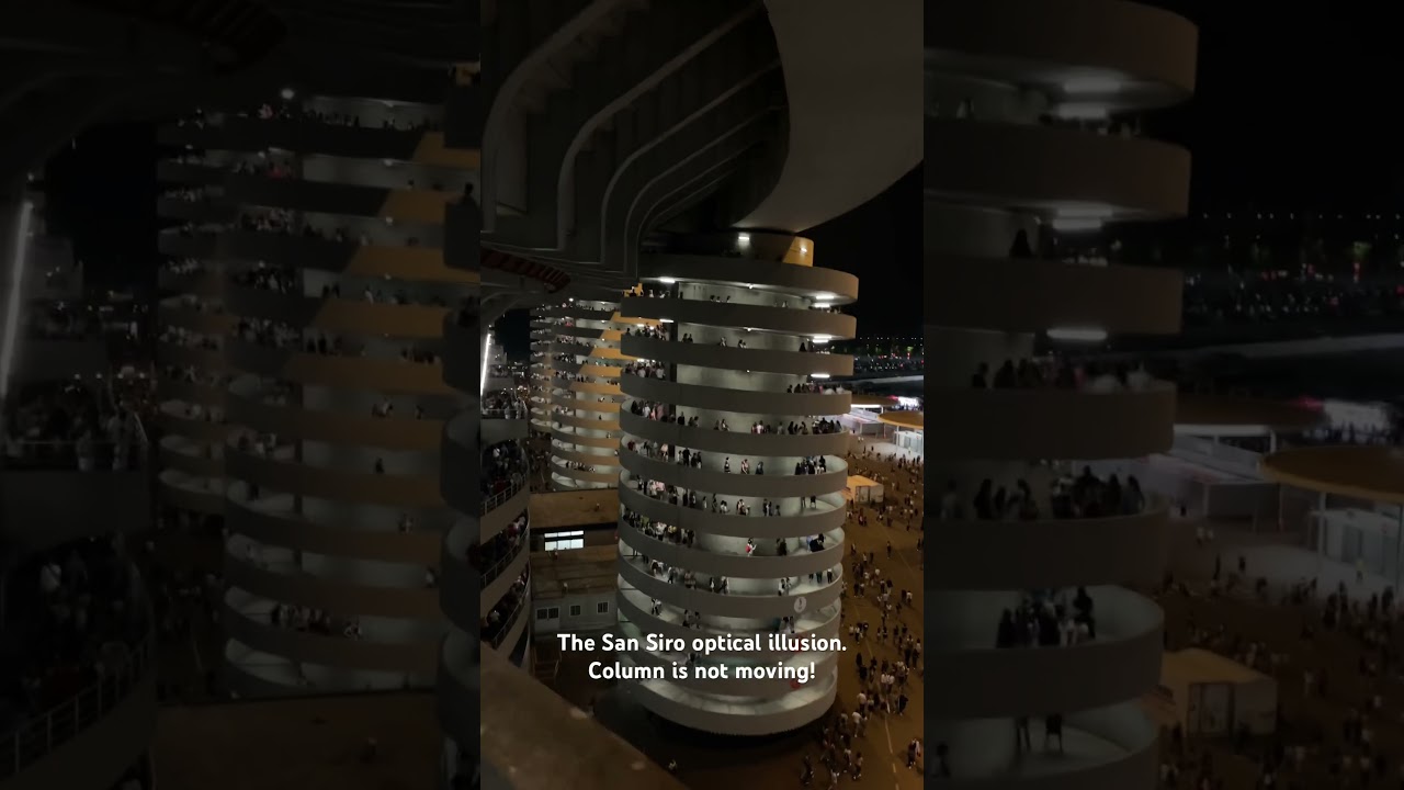 The San Siro optical illusion. Column is not moving! 