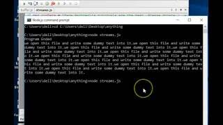 Node js tutorial for beginners - 11 - How to write to stream in nodejs