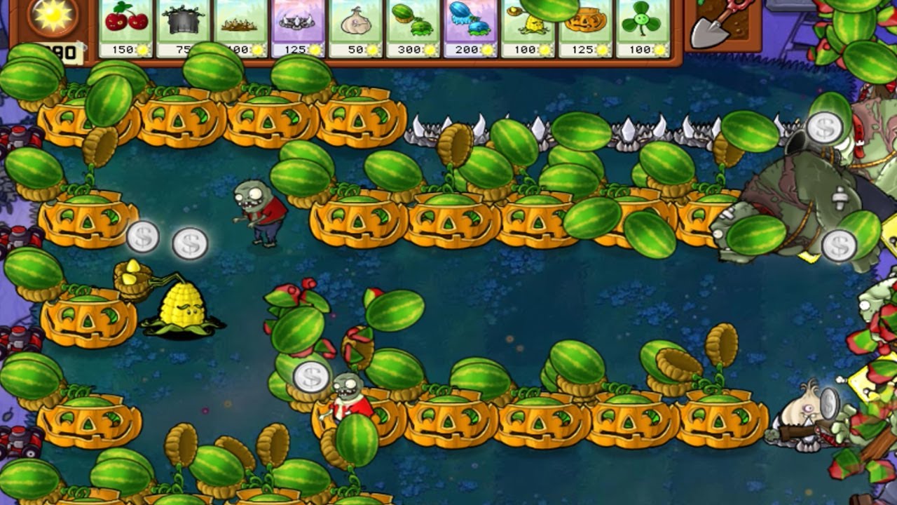 Plants vs Zombies Hack - 3 Gatling Pea vs Tall Nut vs All Zombie PVZ ...
