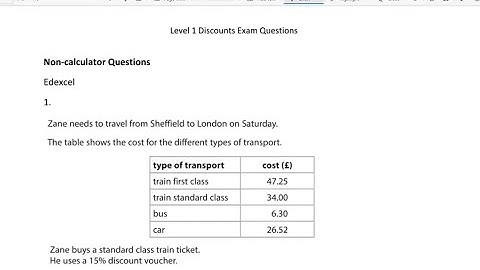 Discounts Exam Questions Revise For Your Level 1 Functional Skills Maths.