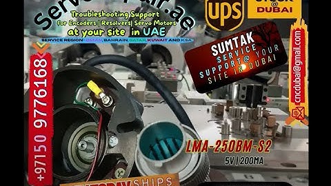 Order Field service visit Dagnose CNC Machine Sumtak Encoder Signal Health ServoError ServoRepair.ae