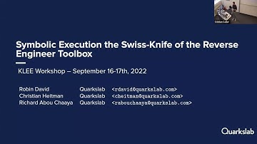 Symbolic Execution the Swiss-Knife of the Reverse Engineer Toolbox
