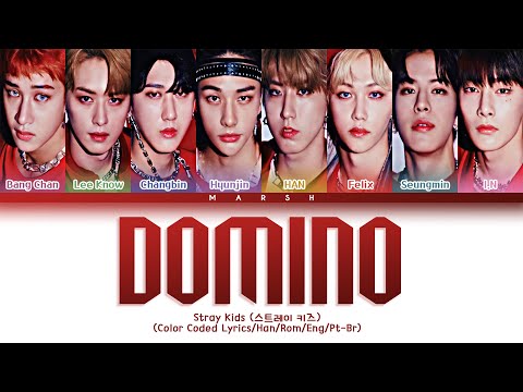 [ENG|PT-BR] Stray Kids (스트레이 키즈) – DOMINO (Color Coded Lyrics/Han/Rom)