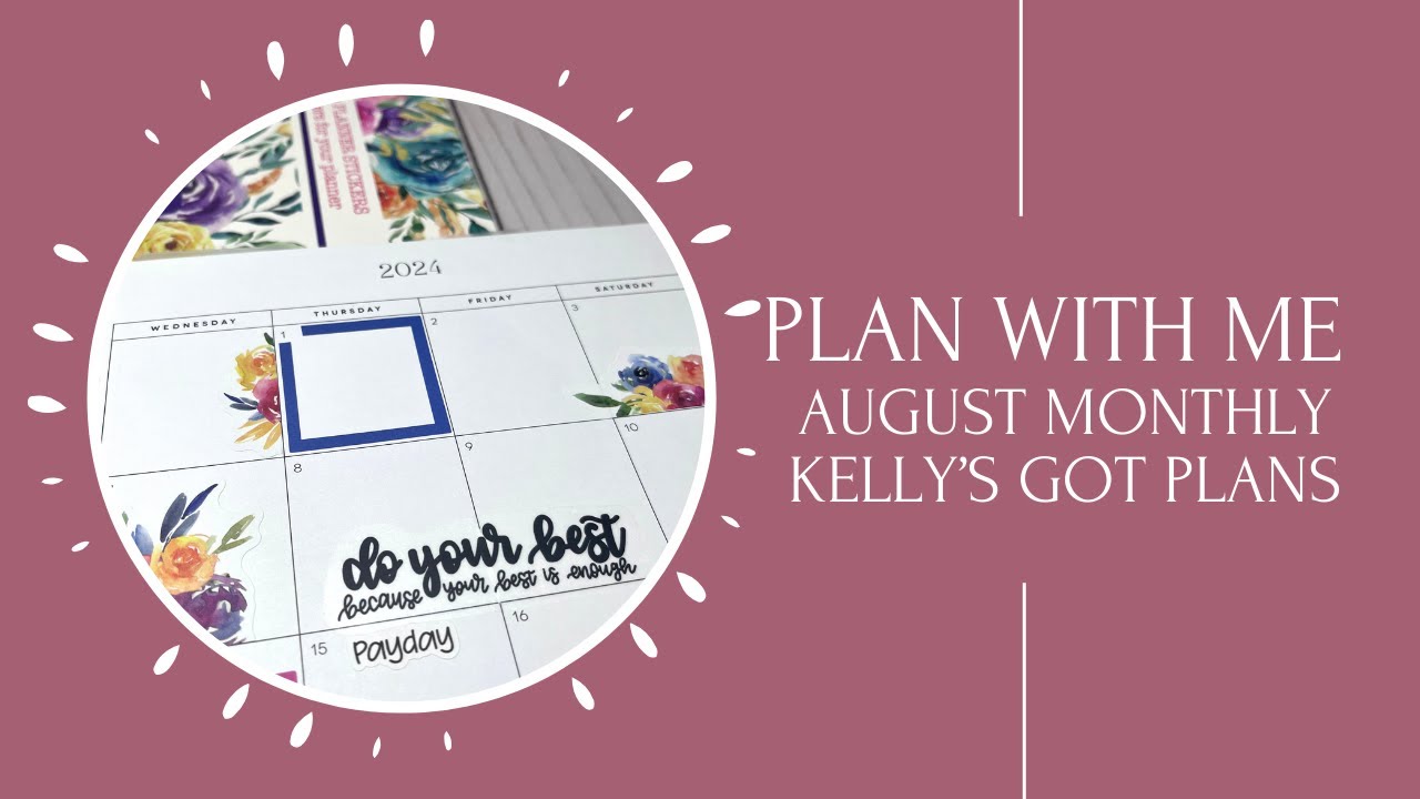AUGUST MONTHLY // Classic Monthly PWM // August 2024 // Happy Planner