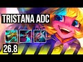 TRISTANA &amp; Yuumi vs MISS FORTUNE &amp; Zilean (ADC) | Good KDA: 15/1/5 | KR Master | 26.8