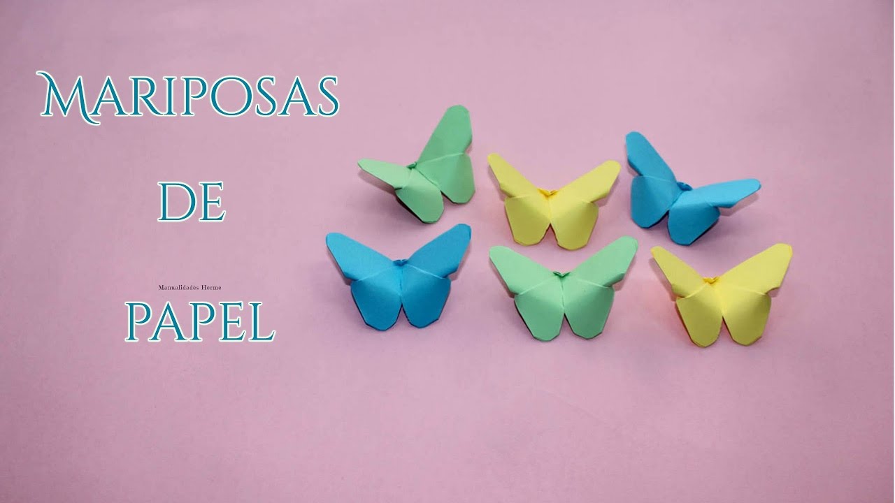 Mariposas de papel | Manualidades, image size:1280x720