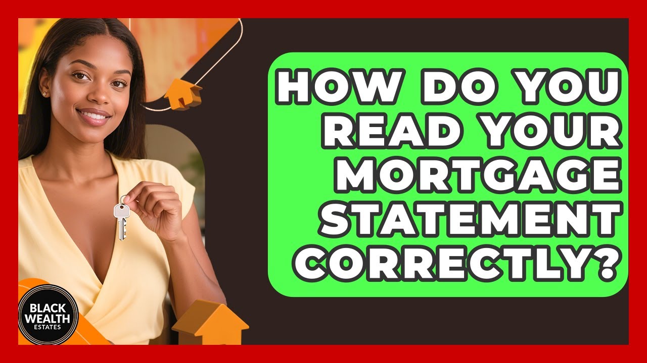 How Do You Read Your Mortgage Statement Correctly? - Black Wealth Estates
