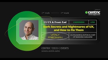 Vitaly Friedman: Dark secrets and nightmares of UX, and how to fix them