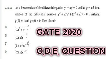 GATE 2020|| O.D.E. QUESTION