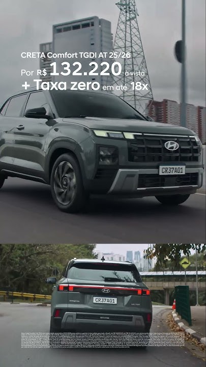 Por você temos ofertas incríveis no Hyundai CRETA com versões a partir de R$ 132.220 + Taxa zero