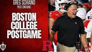 Rutgers Football HC Greg Schiano Boston College Postgame Press Conference