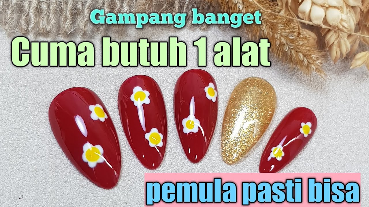 Tutorial Nail Art Untuk Pemula Simple Nail Art Mudah YouTube