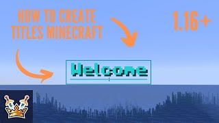 How to create titles in Minecraft [Java 1.16+]
