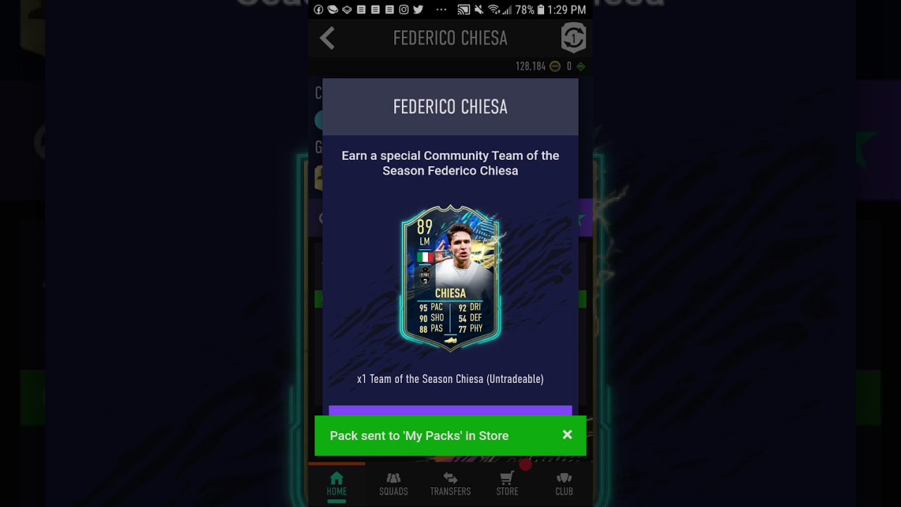 FIFA 21 TOTS SBC Federico Chiesa