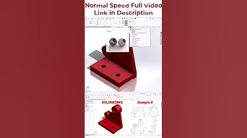 SolidWorks Intermediate Modeling Example 6 (Part + Drawing) #Shorts #solidworks   #mechanicaldesign
