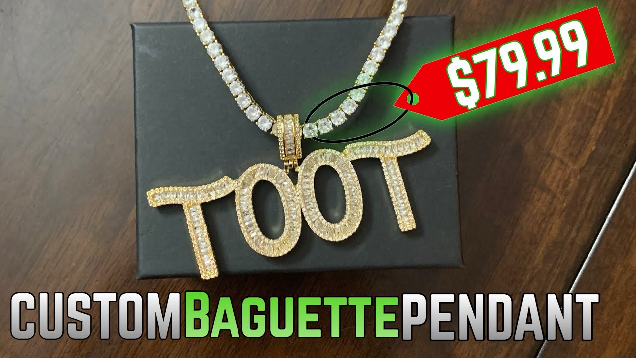 80 Custom Baguette Pendant from *Better than ShopGLD