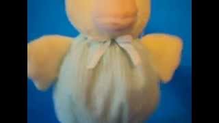 Carter's Baby Duck Rattle Sailor Yellow Blue Stripes Lovey Plush Stuffed 8"
