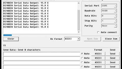 AVR ATMEGA128 이벨류에이션(EVALUATION) 보드 온도센서 DS18B20 예제 동영상