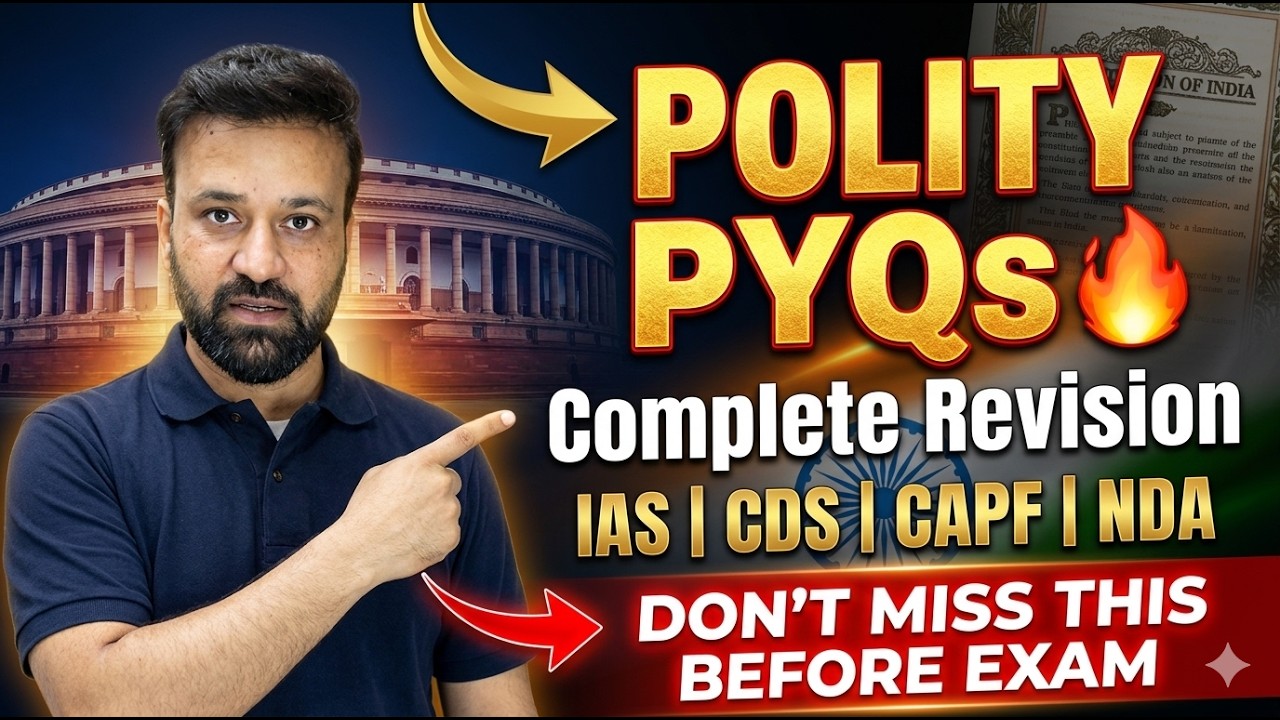 🔥 Polity PYQs | Complete Revision through Previous Year Questions | IAS ...