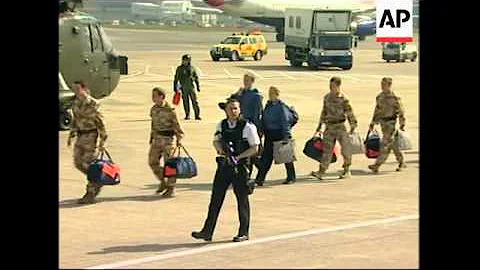 AP cover of UK sailors arriving home from Iran