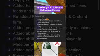 Bloxburg 0.11.0 Update Halloween Update #bloxburg #roblox #update #halloween2022 Bloxburg 0.11.0 Update Halloween Update #bloxburg #roblox #update #halloween2022