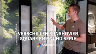 Verschillen Sunshower Square en Round serie | Badkamerxxl