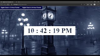 Create A Digital Clock Using JavaScript and HTML,CSS screenshot 5