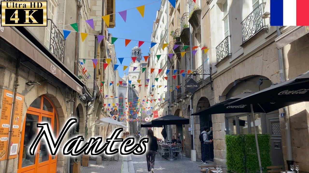 🇫🇷Nantes Summer Walk - Bouffay District -【4K 60fps】