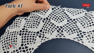 Blusa Fabiola Muy Fácil Cuello Redondo En Crochet Parte 1 #seguidores 