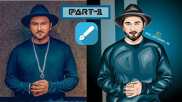 Vector Art Tutorial|Honey Singh Art|Time lapse Video|Prince Editz