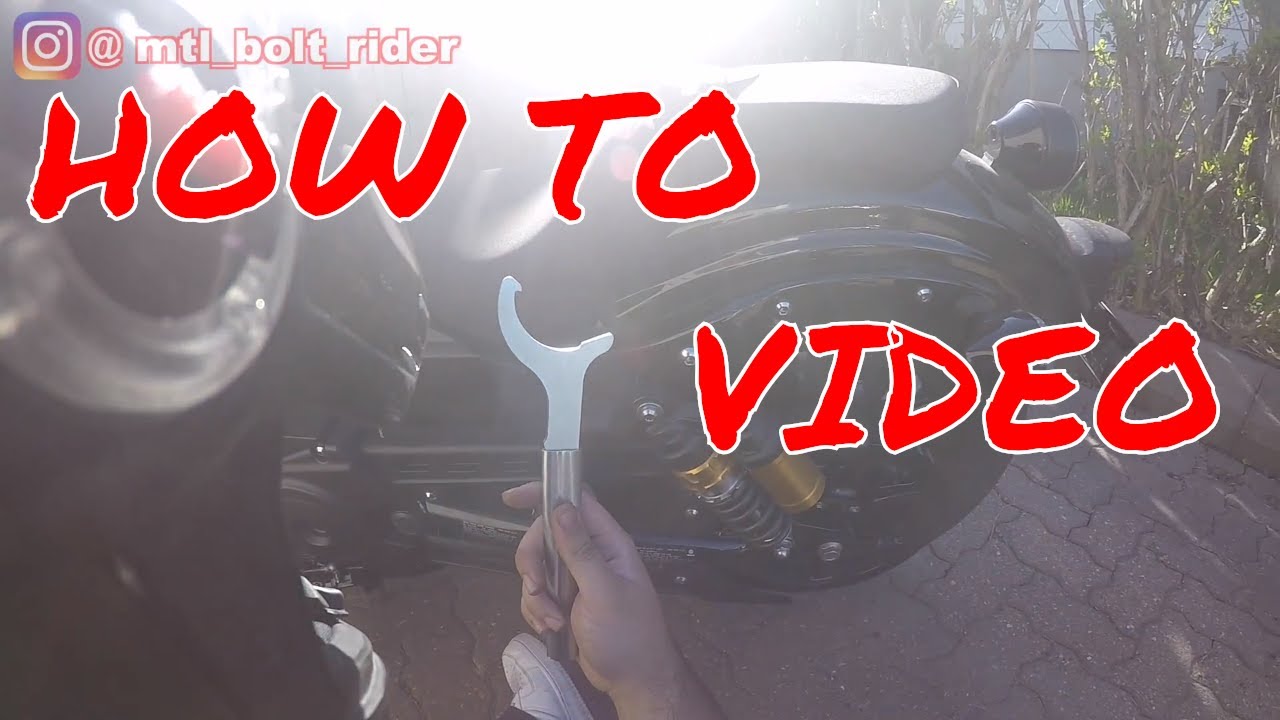 HOW TO ADJUST SHOCKS YAMAHA BOLT YouTube
