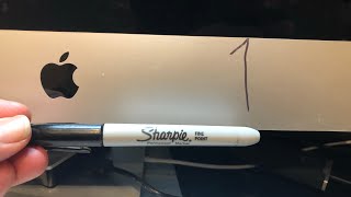 How to remove permanent marker from a hard surface.