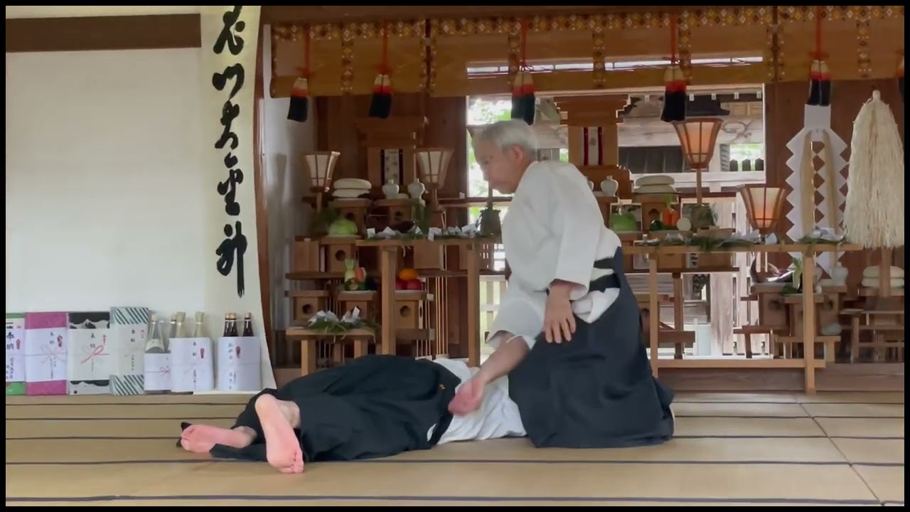 2022/04/29,合気神社例大祭、植芝守央道主と植芝充央合気会本部道場長