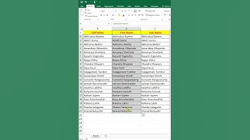 #shorts | Split First and Last Name without using Formula #tipsandtricks #exceltutorial #exceltips