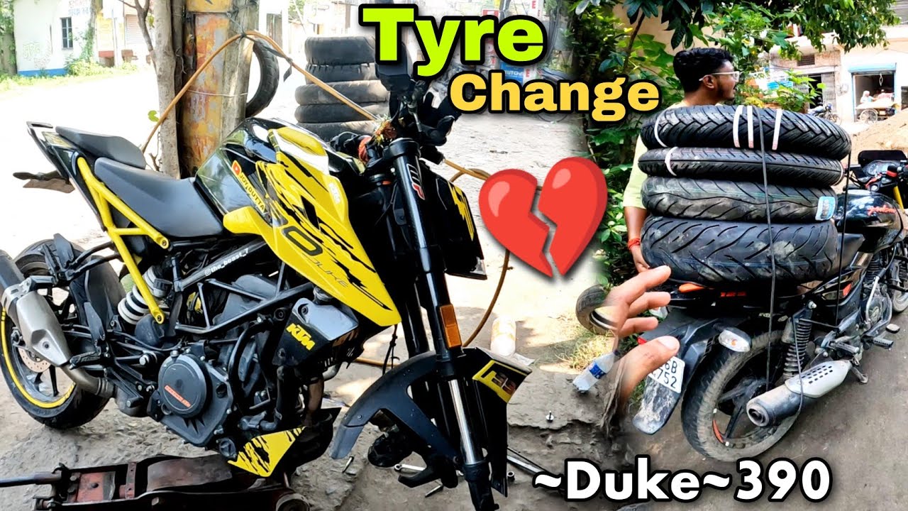 DUKE 390 Tyre Change 💔 Come Back 🔙