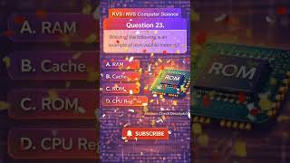 KVS NVS Computer Science MCQ 😱 | Volatile Memory Question | RAM vs ROM Confusion