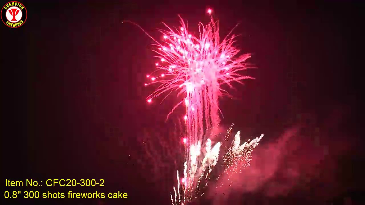 CFC20-300-2  0 8'' 300 shots fireworks cake