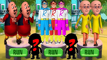 The Longest Run in Tag with Ryan vs Motu Patlu Run - All Characters vs All Costumes Gameplay