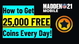 How to get 25,000 Free Coins Every Day! | Madden Mobile 21 screenshot 5