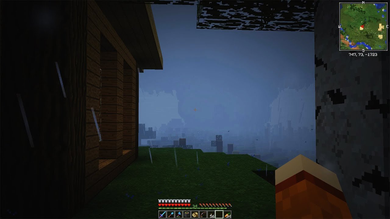 THROWING BLOCKS | Minecraft Tornado Survival S5E27 - (Localized Weather ...