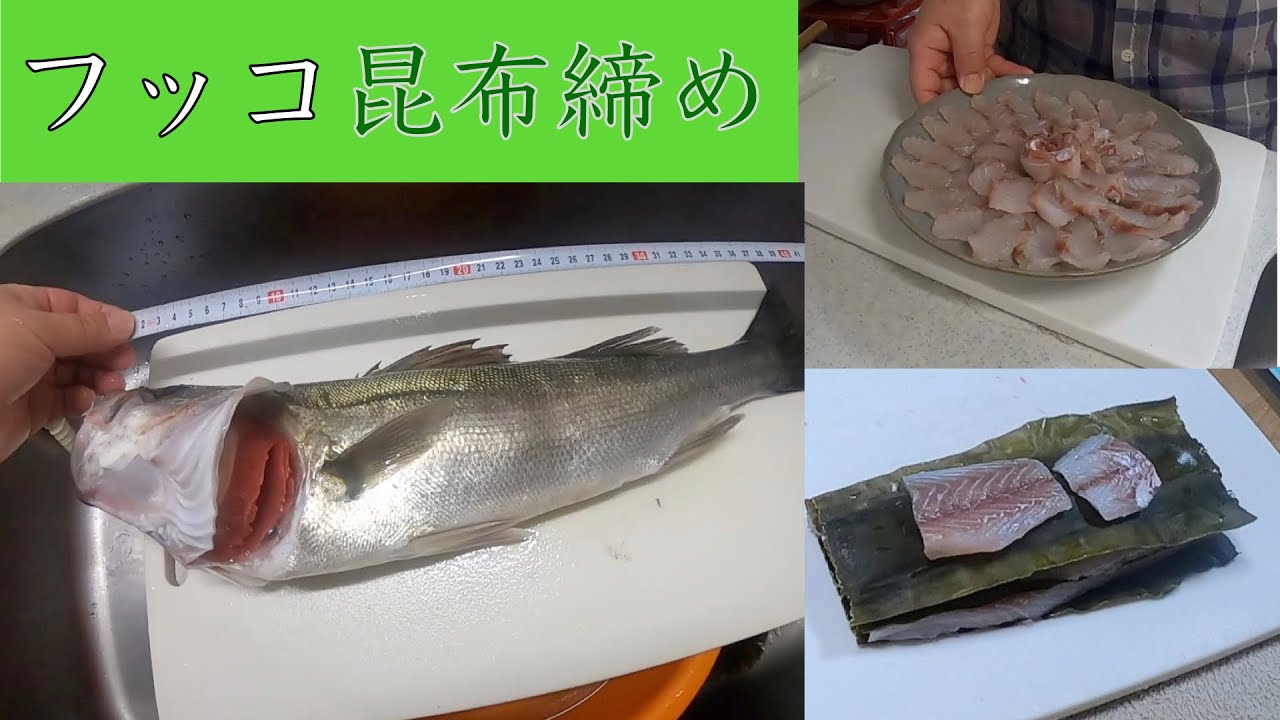 刺身 フッコの昆布締め スズキ Youtube