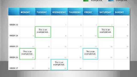 Blue Project Calendar