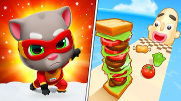 Talking Tom Hero Dash Run Game | Sandwich Runner - Android/IOS Gameplay Walkthrough New Update