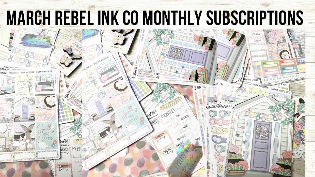 Unboxing ALL MARCH 2023 Rebel ink co SUBSCRIPTIONS and my exclusive freebie