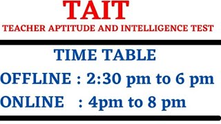 TAIT  EXAM  2022 :  CLOCK REASONIN  ( simlpe method  ) new batch : 20 december