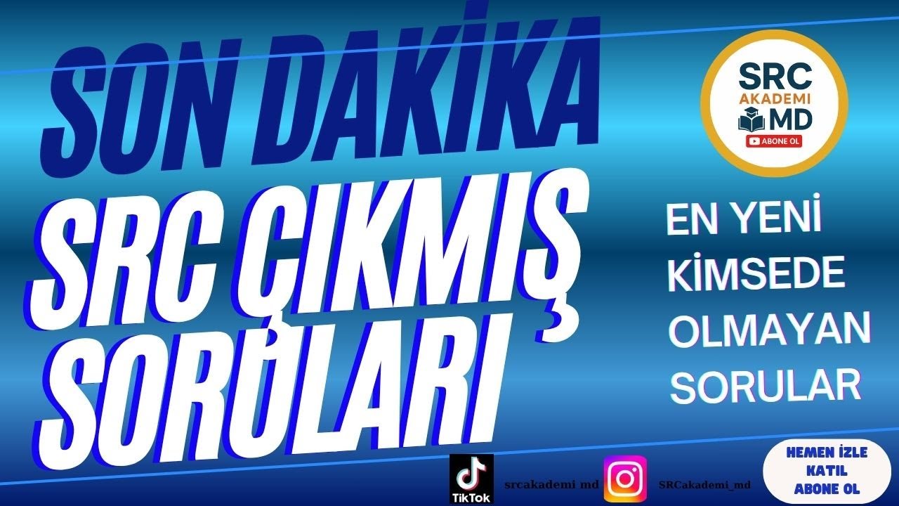 SRC 1-2-3-4 Çıkmış Soruları|Püf Noktalar ve Tüyolar | Sınav Taktikleri | #SRC2025|#src|#güncel#38
