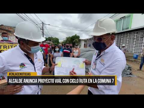 Alcalde anuncia proyecto vial con ciclo ruta en la comuna 7