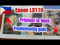 Epson L3110 printing lines | troubleshooting guide