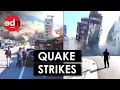 Shocking Moment Taiwan Is Hit by Powerful Earthquake