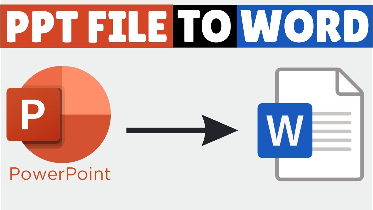 How to Convert PowerPoint PPT to Word Document - YouTube